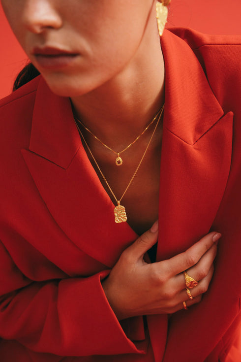 RED PLANET PENDANT GOLD